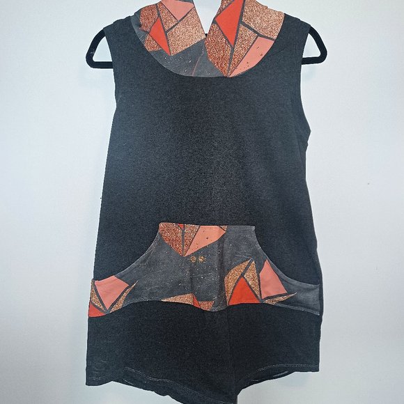 EUC XXL Cotton & Spandex Handmade Hood Tunic Mam'Zelle & Petit Homme - Picture 3 of 4